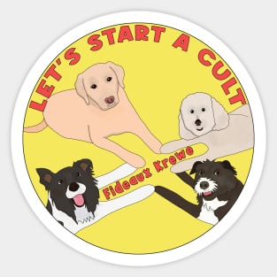 Fideaux Krewe Collie, Poodle, Mutt and Labrador Sticker